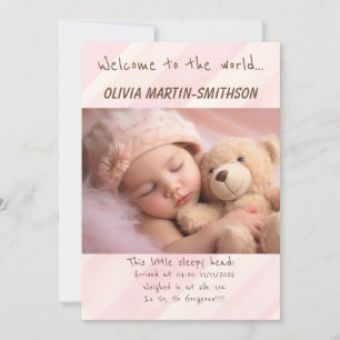Baby Girl New Arrival Ankündigung