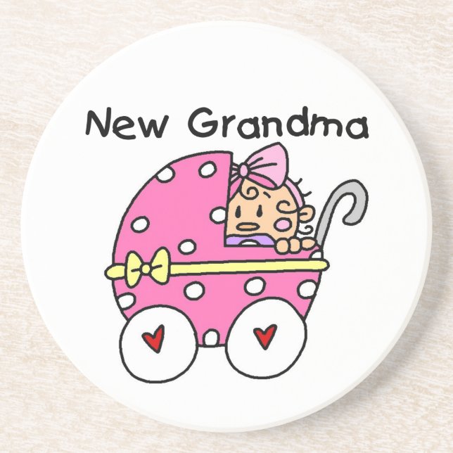 Baby Girl New Oma Geschenke Getränkeuntersetzer (Vorne)