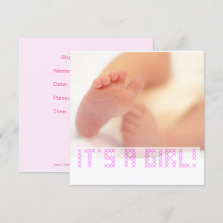 Baby Girl Niedlich Feet Geburtsankündigung