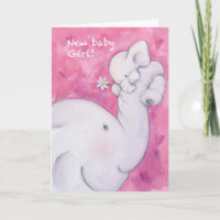 Baby Girl, Niedliche Elefantenmutter und Baby