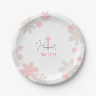 Baby Girl Niedliche Taufe Christening Paper Teller