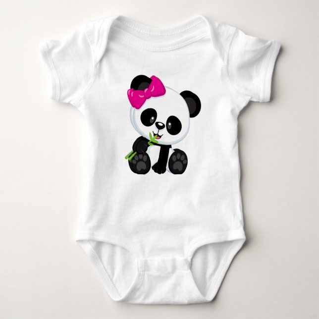 Baby Girl Panda Strampler (Vorderseite)