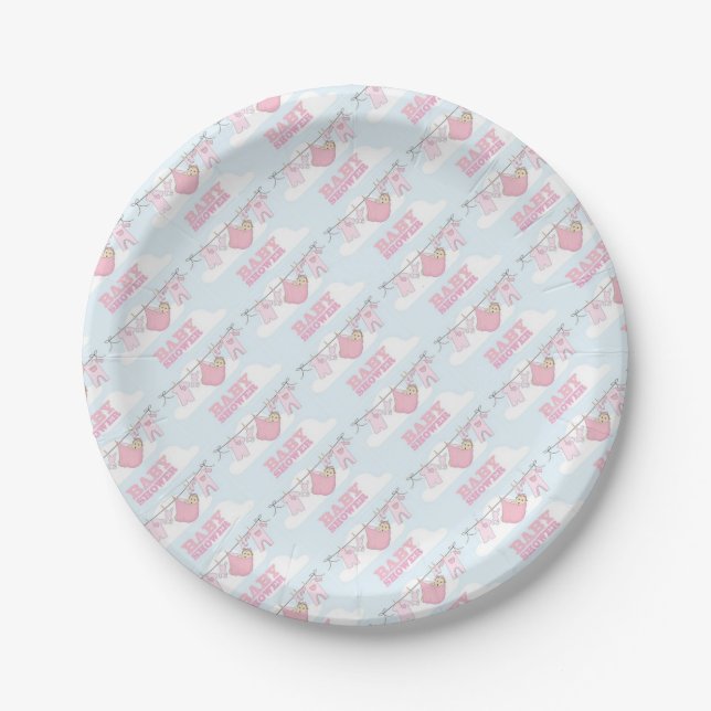 BABY GIRL PARTY ITEMS DECOR PAPPTELLER (Vorderseite)