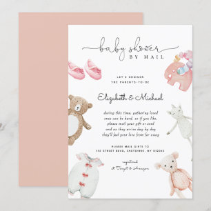 Baby Girl Pink Boho Kinderdusche per Mail Einladung