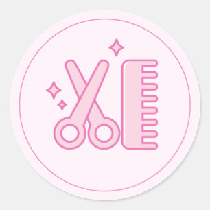 Baby Girl pink Gender Reveal Party Runder Aufkleber