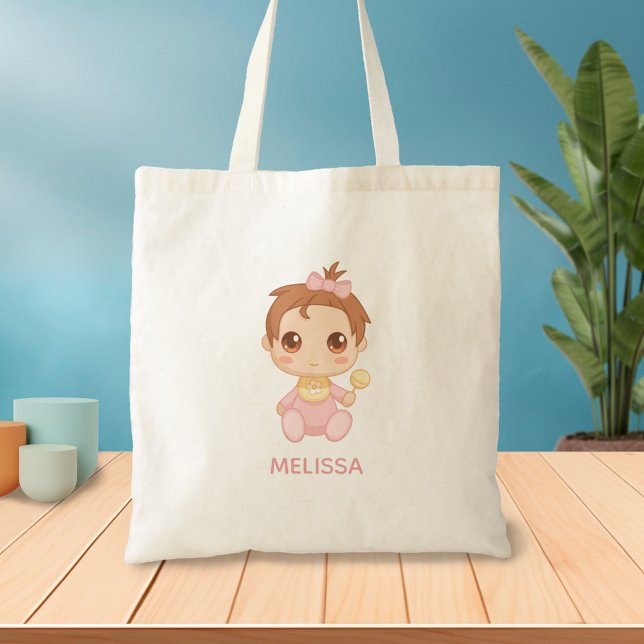 Baby Girl Pink Jumpsuit Individuelle Name Tragetasche (Von Creator hochgeladen)