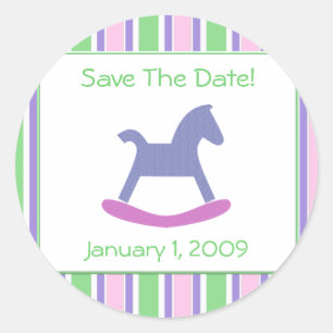 Baby Girl Pink, Lila, Green Toy Horry Stickers