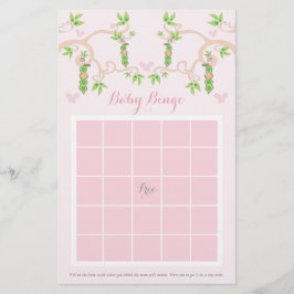 Baby Girl Pink Peak in einem Pod Custom Baby Bingo Briefpapier