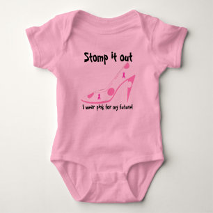 Baby Girl Pink Ribbon Kreuzzug für ihre Zukunft Strampler