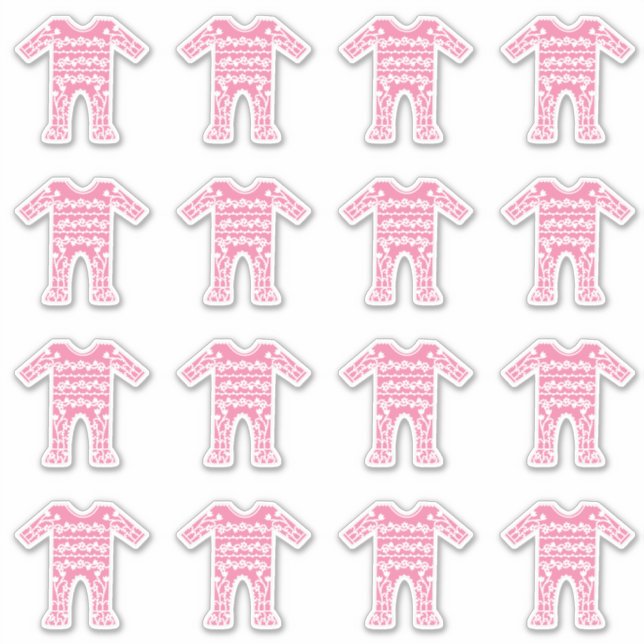 Baby Girl Pink Romper Anzug Aufkleber (Vorderseite)
