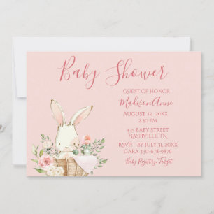 Baby Girl Pink Script Niedlich Elegant Baby Einladung