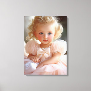 Baby Girl Portrait der 1950er Leinwanddruck