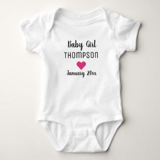 Baby Girl Pregnancy Ankündigung Pink Heart Strampler