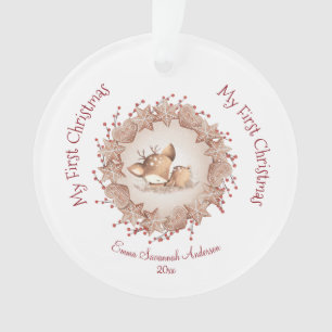 Baby Girl Prénom Noël Ornament