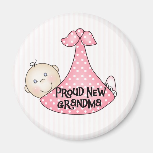 Baby Girl Proud Grandma Magnet (Vorne)