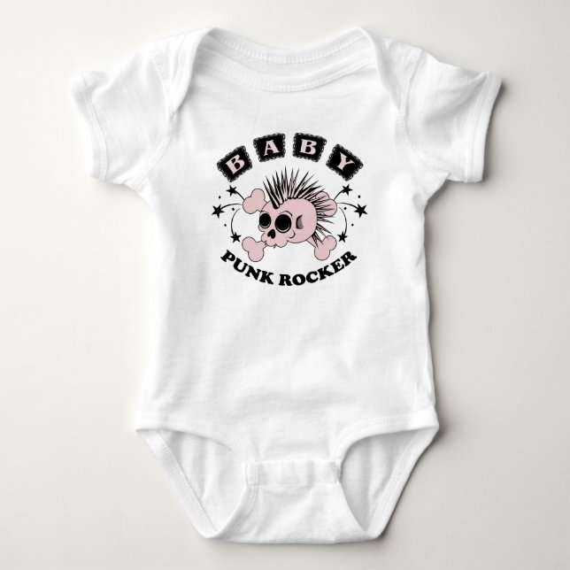 Baby Girl Punk Skull Strampler (Vorderseite)