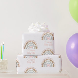 Baby Girl Rainbow baby shower emballage cadeau