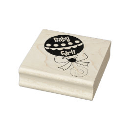 Baby Girl Rattle Rubber Briefmarke Gummistempel