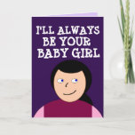 BABY GIRL ROMANTIC CARD FÜR IHRE HUSBAND-LIEBE SIE KARTE<br><div class="desc">INSIDE-LESEN: ICH LIEBE SIE</div>