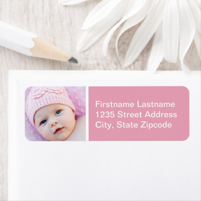 Baby Girl Rose Pink Foto Rücksendeadresse (Insitu)