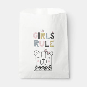 Baby Girl Rule Girly Bärengeschenk Geschenktütchen