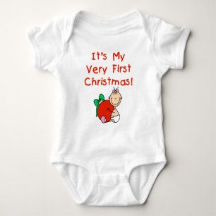 Baby Girl Sehr 1. Weihnachten Strampler