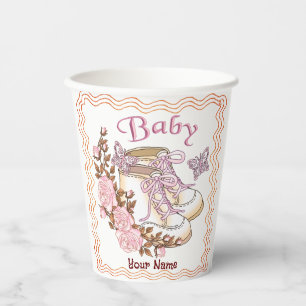 Baby Girl Shoes Pappbecher