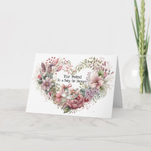 Baby Girl Shower Einladung mit Kleider & Schuhen
