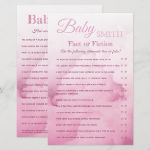 Baby Girl Shower Quiz Fiktion Triviales Spiel