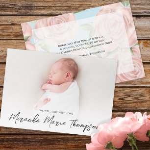 Baby Girl Simple Overlay Text Neugeborenes Foto Fl