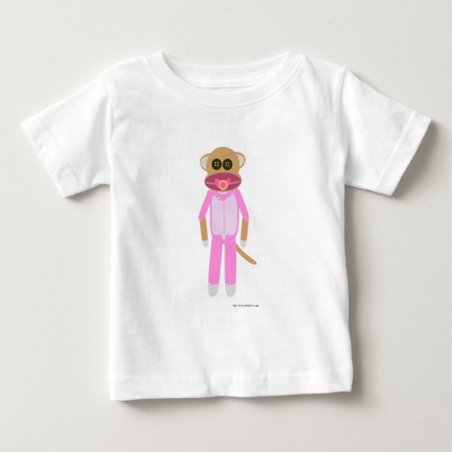 Baby Girl Sock Monkey T-shirt (Vorderseite)