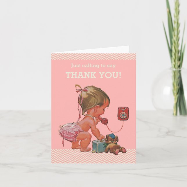Baby Girl Sonne Pour Dire Baby shower Merci (Devant)