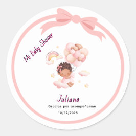 Baby Girl stiker editable Runder Aufkleber