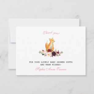 Baby Girl Sweet Fox Woodland Baby shower Merci