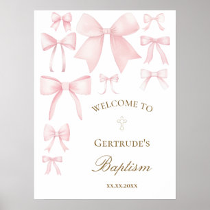 Baby Girl Taufe Begrüßung Poster
