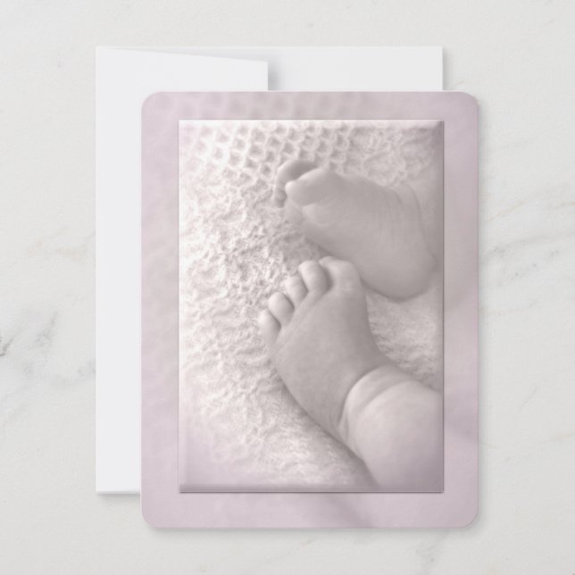Baby Girl Taufe Einladung (Vorderseite)