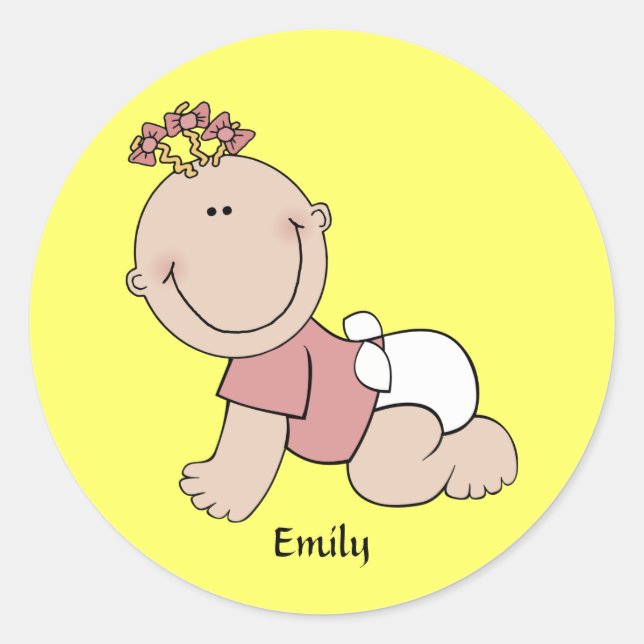 Baby Girl Template Sticker (Vorderseite)