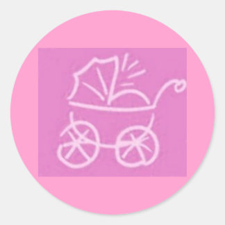 Baby Girl Umschlag Aufklebers Runder Aufkleber