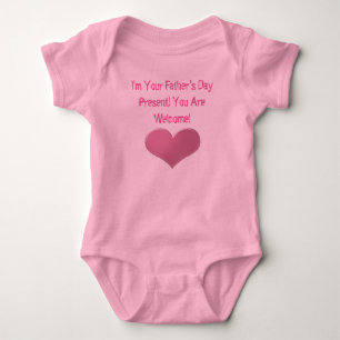 Baby Girl Vatertag Herz Strampler