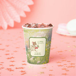 Baby Girl Woodland Animal Shower Pappbecher