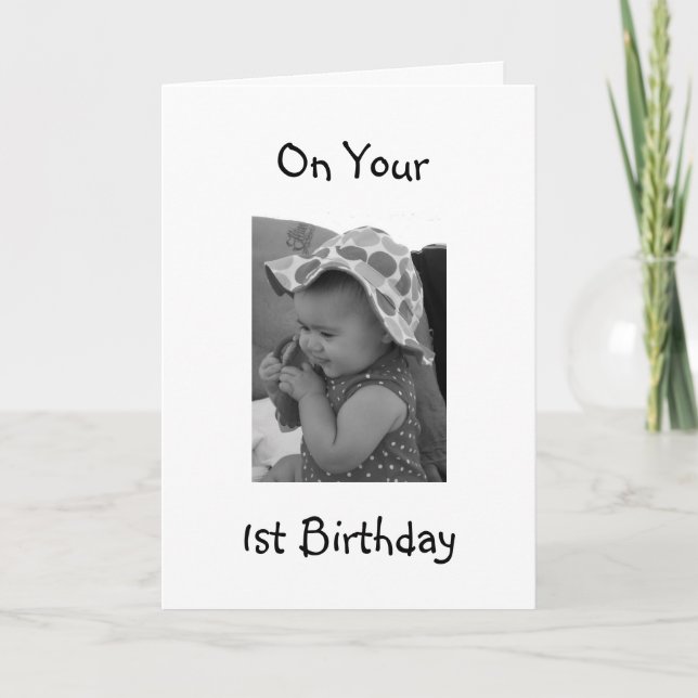 BABY GIRL'S 1. BIRTHDAY CARD KARTE (Vorderseite)
