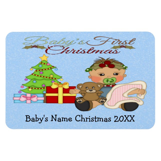 Baby Girl's 1. Weihnachtsmagnete Magnet (Horizontal)