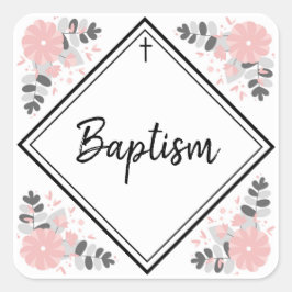 Baby Girl's Baptism Umschlag Aufkleber / Sticker