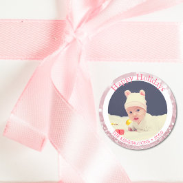 Baby Girl's First Christmas Personalisiert Sticker