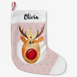 Baby Girl's First Christmas Prinzessin Rudolph Nam Kleiner Weihnachtsstrumpf