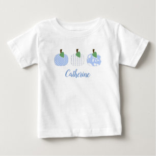 Baby Girls Light Blue Pumpkin Trio T - Shirt