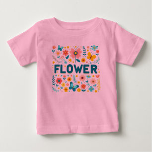 Baby Girls' T - Shirt mit Niedlichen Briefen und B