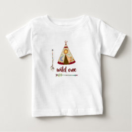 Baby Girls T - Shirt - Wild One Teepee