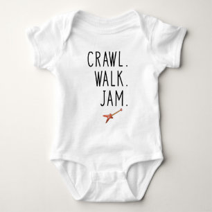 Baby-Gitarre Rockmusik - Crawl Walk Jam Gitarre Baby Strampler