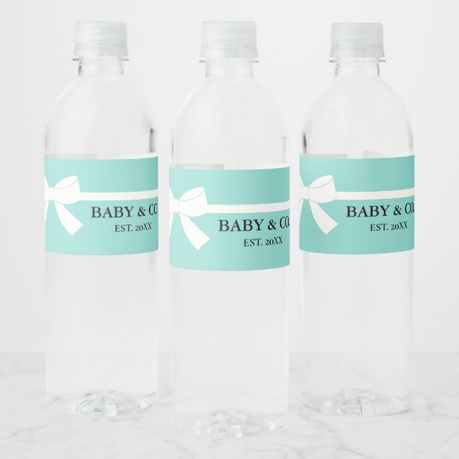 Baby Glam Aquamarin Blue Sprinkle Dusche Party (Flaschen)